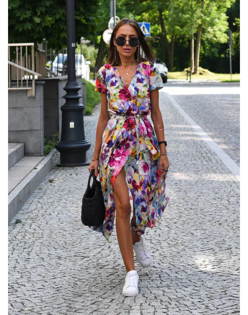 Suzanne - Abito elegante con scollatura a V