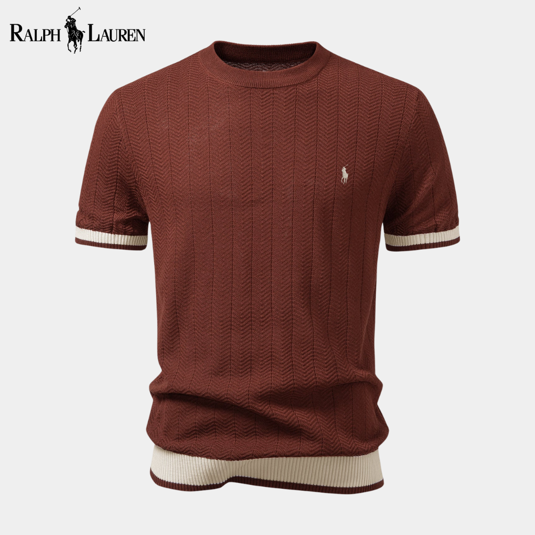 Ꮢalph Lauren™ T-Shirt a Maglia Testurizzata