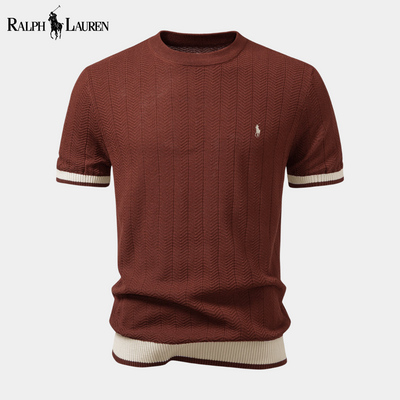 Ꮢalph Lauren™ T-Shirt a Maglia Testurizzata