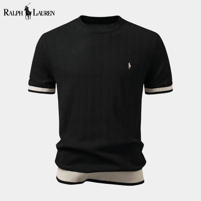 Ꮢalph Lauren™ T-Shirt a Maglia Testurizzata
