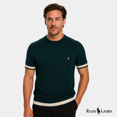 Ꮢalph Lauren™ T-Shirt a Maglia Testurizzata