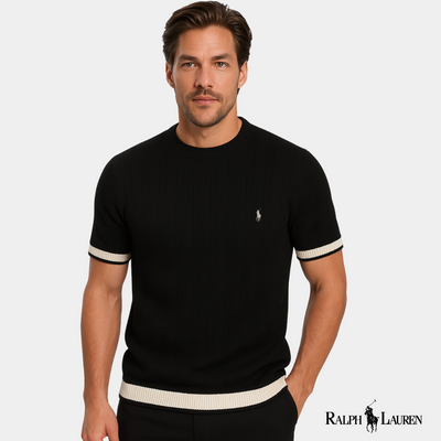 Ꮢalph Lauren™ T-Shirt a Maglia Testurizzata