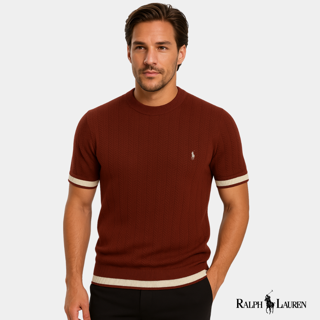 Ꮢalph Lauren™ T-Shirt a Maglia Testurizzata