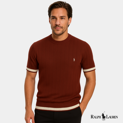 Ꮢalph Lauren™ T-Shirt a Maglia Testurizzata