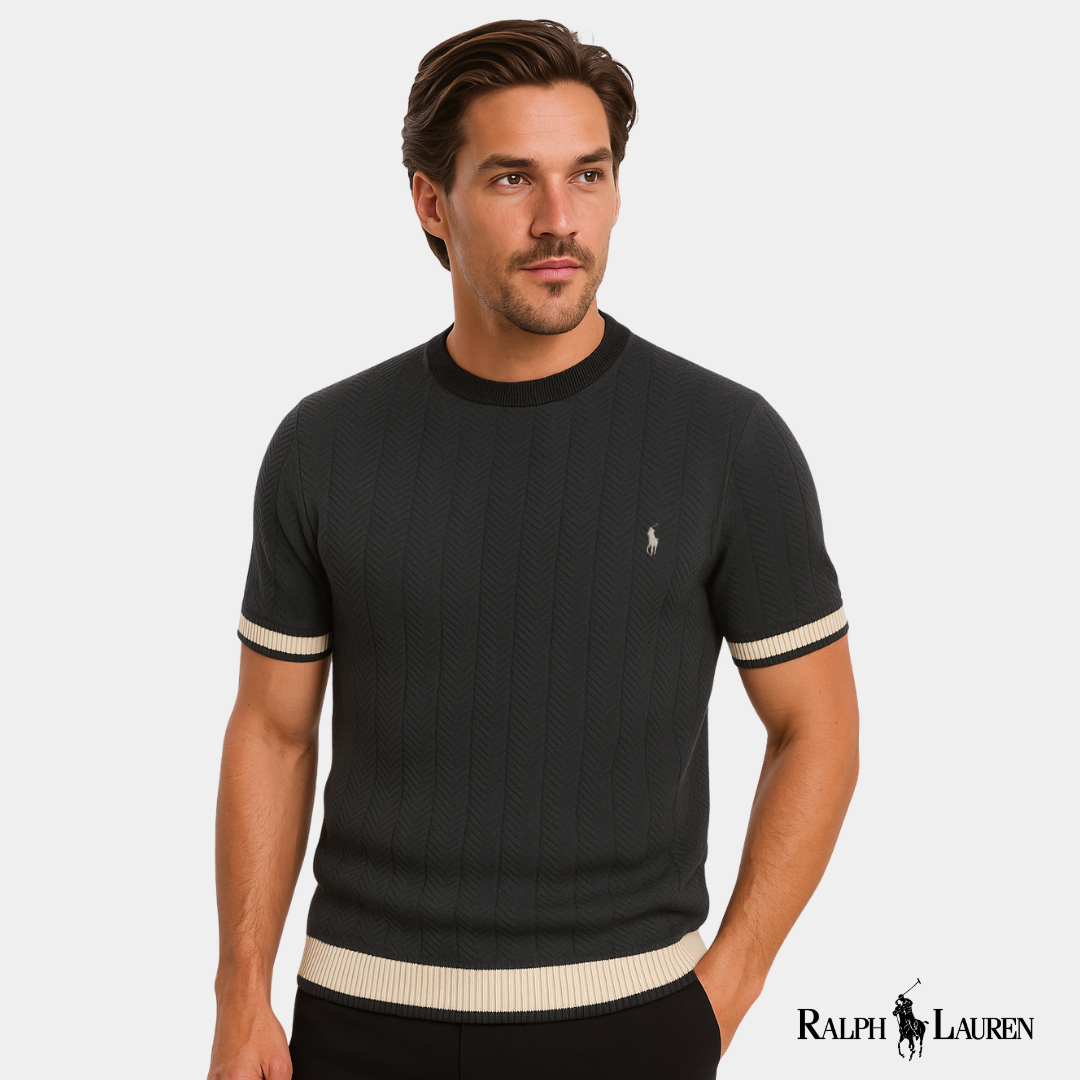 Ꮢalph Lauren™ T-Shirt a Maglia Testurizzata