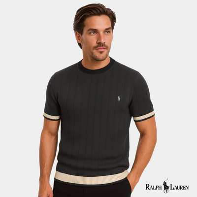 Ꮢalph Lauren™ T-Shirt a Maglia Testurizzata