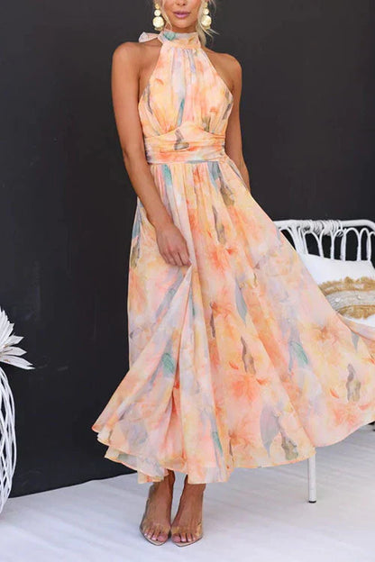 Sari™ | Abito Lungo Aquarelle