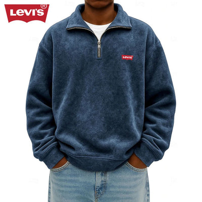 LV™ Men’s Zip Polo Pullover Sweatshirt