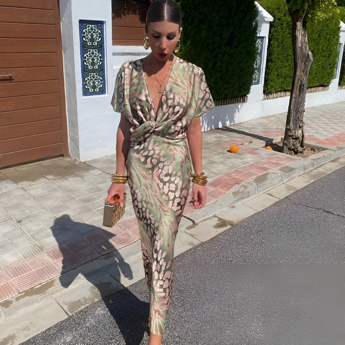 Matilda™ | Abito Lungo con Collo Attorcigliato