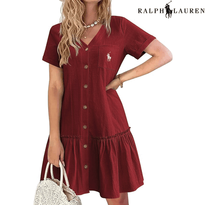 Ralph Lauren™– Abito estivo con spalline e taglio aderente