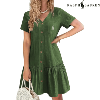 Ralph Lauren™– Abito estivo con spalline e taglio aderente